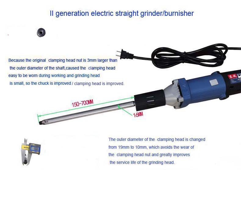 II generator extension extended shaft electric straight die grinder